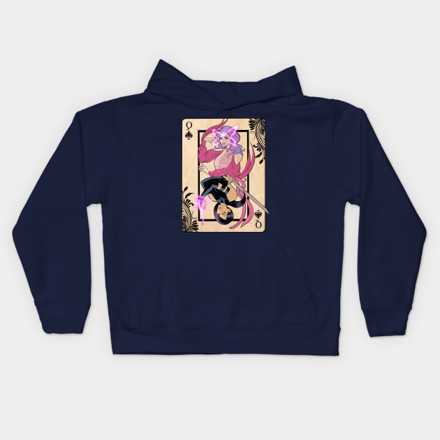 British Psylocke Queen of Spades Kids Hoodie by sergetowers80